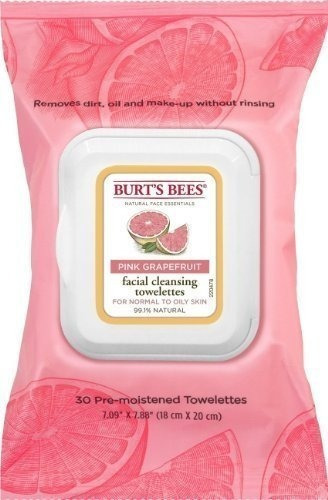 Toallas Limpiadoras Faciales Burt.s Bees, Pomelo Rosa 30 Ea