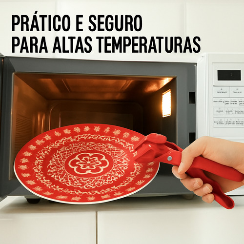 Kit Com 3 Clipes Pegadores De Pratos Quentes Multiuso