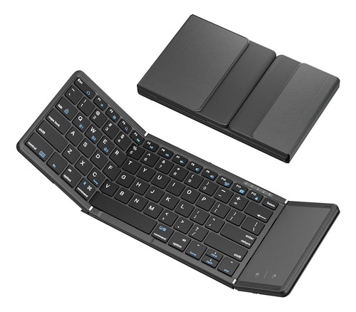 Teclado Bluetooth Plegable Jphtek Con Panel Táctil, Teclado 