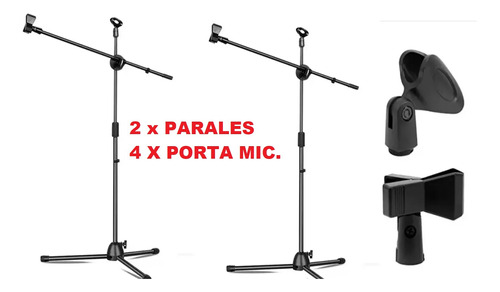 2 X Parales Para Micrófonos Trípode Tipo Boom Pro Dm-101