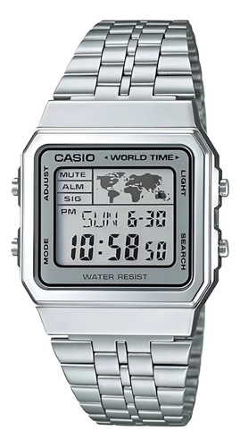 Reloj Casio Vintage Correa De Acero Inoxidable A-500wa-7