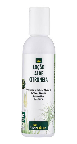 Loção Natural Aloe Citronela 200ml - Livealoe