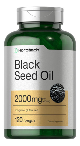 Suplemento De Aceite De Semilla Negra Horbäach 2000 Mg 120 C