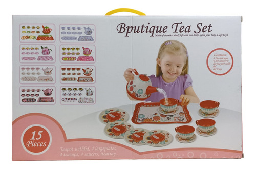 Juego De Té Infantil Metálico Con 15 Piezas