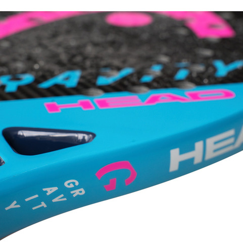 Raquete Head Beach Tennis Gravity 2025 Carbono 3k Com Capa Cor Azul/rosa