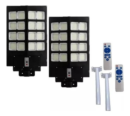 X2 Focos Led Solares Potencia 800w Exterior Con Sensor