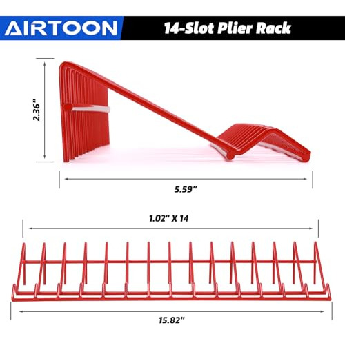Conjunto De 2 Soportes Rojos Para Alicates Airtoon De 14 Ran