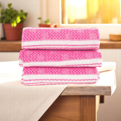 Servilletas De Tela Axcento 3 Pack Rectangulares 70x60 Cm Rosa Claro