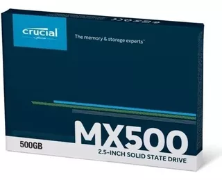 Disco Duro Solido Ssd Crucial Mx500 500 Gb Para Pc Y Laptop Color Negro