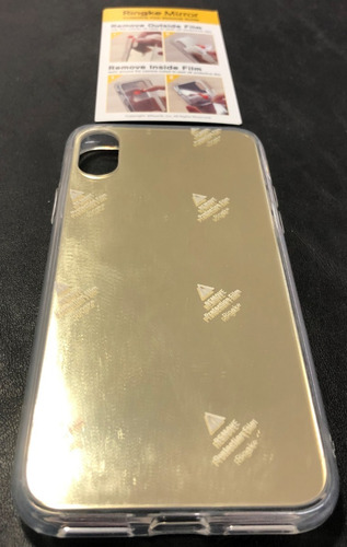 Imagen 6 de 7 de Funda Ringke Fusion iPhone X Dorado Royal Gold (eco Package)