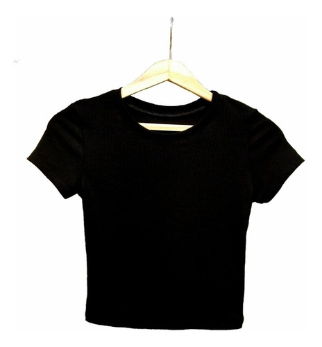 Imagen 2 de 4 de Remera Basica Mujer Crop Top Morley Liso
