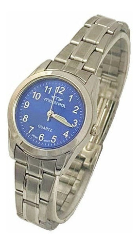 Reloj Montreal Ml Mujer Malla Acero Sumergible 30 Mts