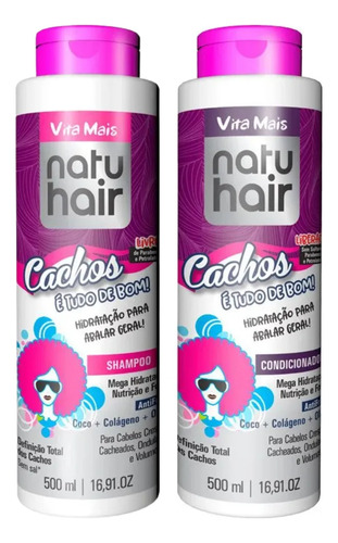 Kit Shampoo + Condicionador Cachos É Tudo De Bom! 500ml