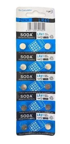 Imagen 1 de 4 de Pilas Ag3 En Blister Con 10 Unid - Lr41 Ag3 392a Alcalin Rxl