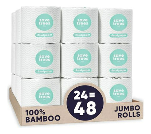 Papel Higiénico Bambú  - 24 Rollos 3-ply - Ecológico