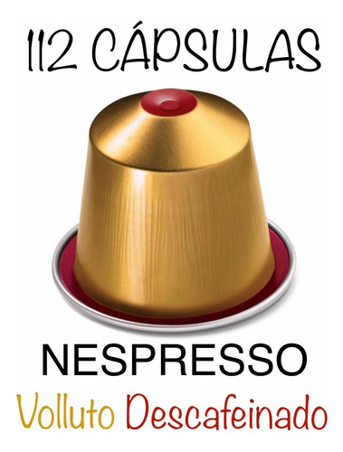 Cápsula Café Nespresso Volluto Descafeinado Com 112 Cápsulas