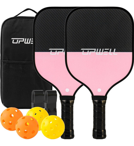 Set De Paletas De Pickleball De Grafito, Cara De Fibra ...