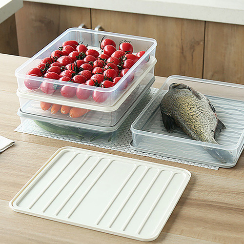 Soporte Rectangular Con Tapa Para Refrigerador