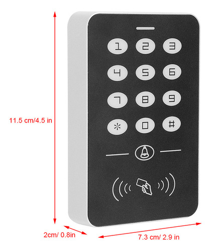 Teclado À Prova D'água Com Leitor De Cartão Rfid Para