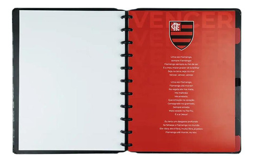 Caderno Inteligente Grande Flamengo Preto