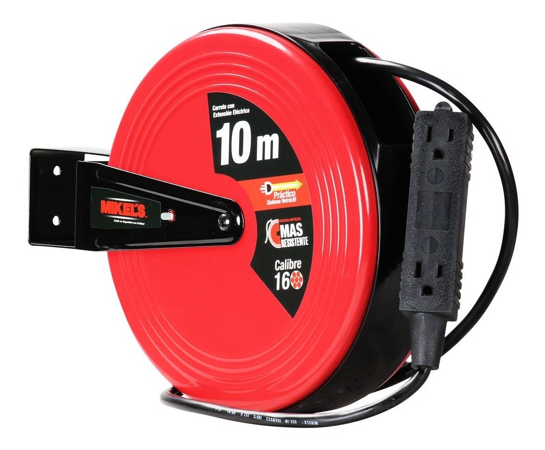 Carrete Para Extension Electrica Carrete Con Extensión Eléctrica 10 M Mikels | Envío gratis