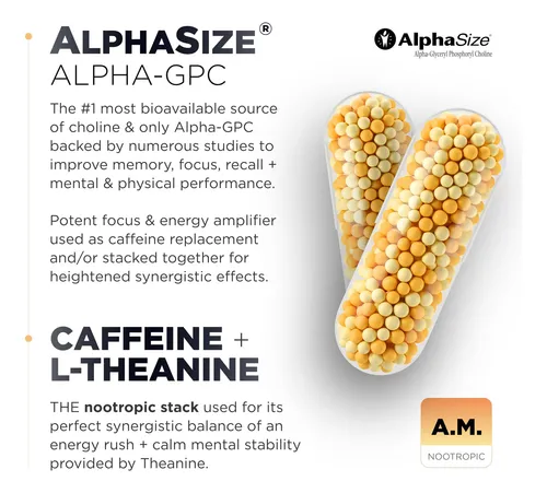 Ampm Super Nootropic Stack: Focus + Calm 9x Strength Con Caf