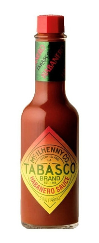 Salsa Picante Tabasco Habanero Pimiento Rojo X 60 Ml