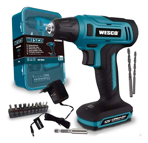 Imagem 1 de 6 de Parafusadeira E Furadeira 3/8 12v Com Kit Ws2550k