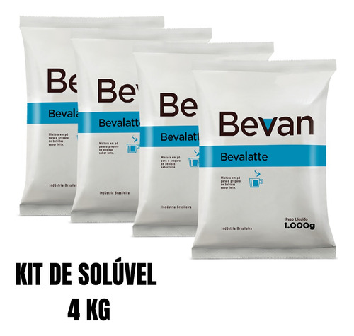 Leite Solúvel Bevan (kit 4 Kg)