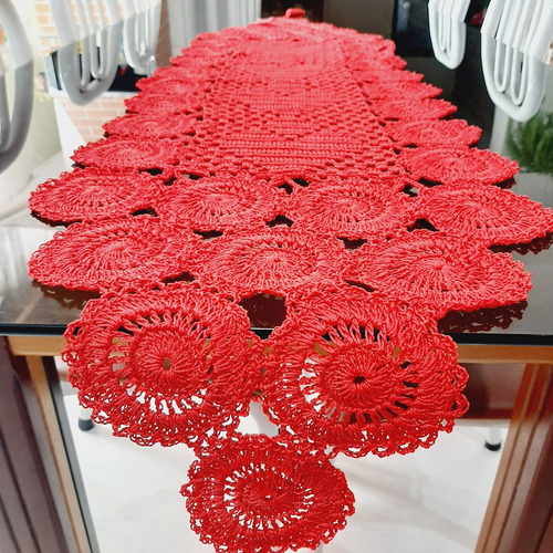 Caminho De Mesa Crochê Artesanal