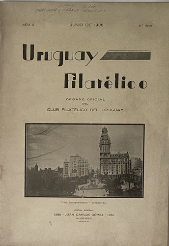 Uruguay Filatélico Nº 15 16 1936, Revista Del Cfu, Rba