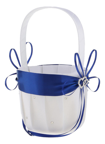 Cesta Para Niñas, Boda De Con De Imitación , Azul Real
