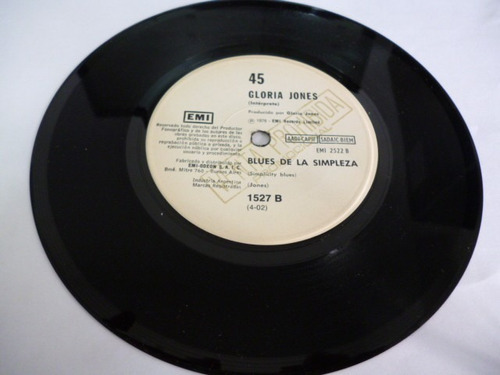 Gloria Jones No Voy A Ninguna Parte Simple 7 Argenti Jcd055