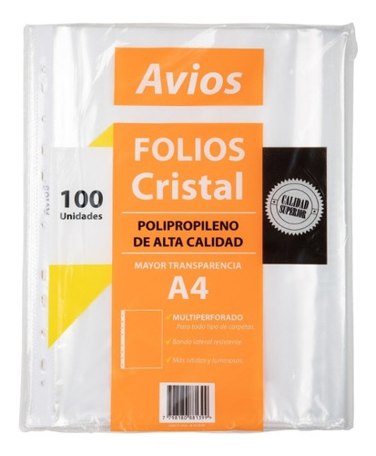 Folios Avios A4 X100 F 40 Mic X 10 Paquetes 