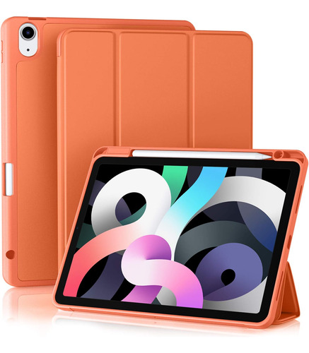 Funda Para iPad Air 4 Akkerds Soporte Lápiz Rígido Coral