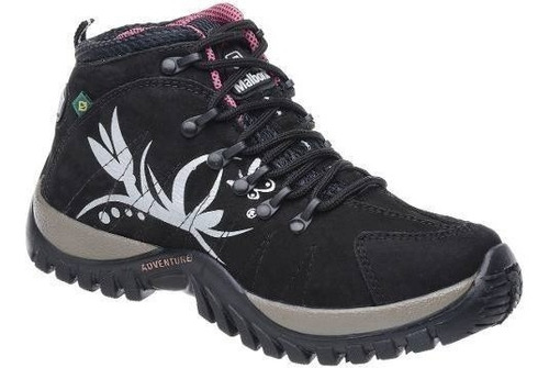 coturno adventure feminino malbork em couro nobuck