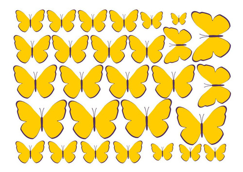 Impresión Comestible Oblea De Arroz Grosor Medio Mariposas
