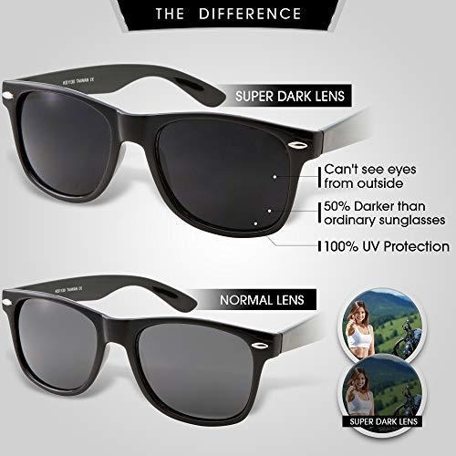 Imagen 2 de 6 de Gafas De Sol De Hombre Con Lente Negra Super Oscura Gafas D