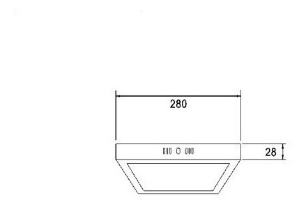 Imagen 2 de 4 de Panel Led 24w Aplicar Superficial Plafon Luz Dia Bellalux
