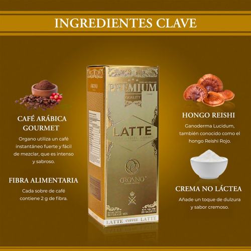 Organo | Café Latte 20u + Café Mocha 15u | Hongo Adaptógeno