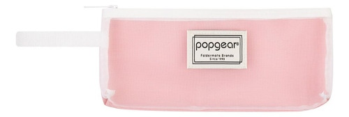 Lapicera Popgear Con Cierre Blanco, Color Rosa Estilo
