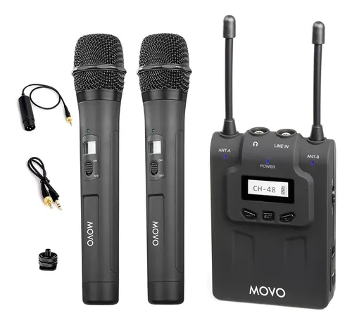 Movo Wmic80 Uhf Sistema De Micrófono De Mano Inalámbrica Con