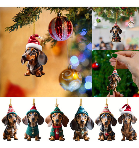 Colgantes Tipo Dachshund Con Forma De Árbol, Bonitos Regalos