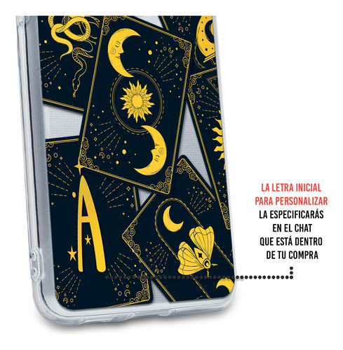 Funda Para Huawei Cartas Tarot Personalizada Con Tu Inicial