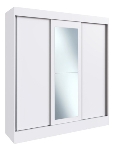 Ropero Placard 3 Puertas Corredizas Opción Con Espejo - Mweb Color Blanco