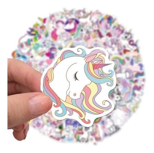 Unicornios - Set De 50 Stickers / Calcomanias
