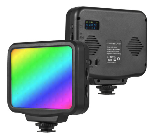 Cámara De Video Rgb Portátil Con Luz De Relleno Led 2500k-99