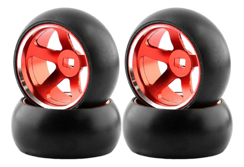 Llanta De Rueda De Cubo 4 Uds Y Rojo 25 Mm X 11 Mm Rojo
