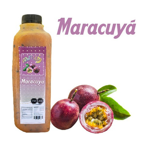 Pulpa De Maracuyá Con Fruta 100% Natural (rinde Hasta 10lts)