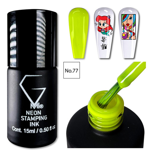 Neon Stamping Ink 15ml No. 77 Color Amarillo